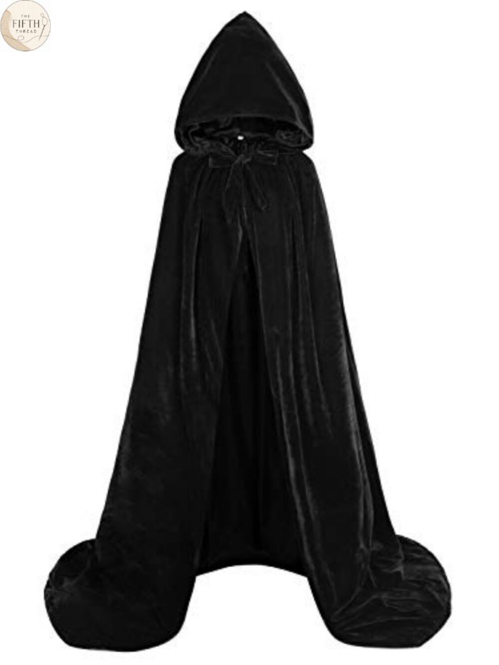 Reversible Velvet Hooded Cape Satin Lined Cloak Halloween Cosplay Costume